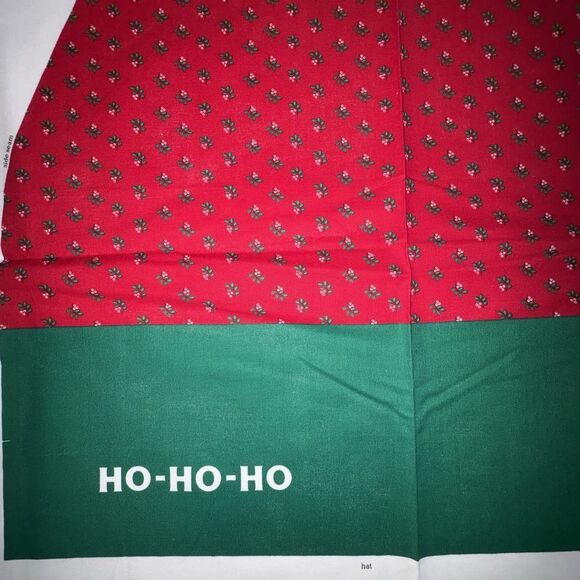 Ho Ho Santa Face VIP Cranston Cut & Sew Fabric Panel Door Hanging Uncut 17 x 14 - Picture 4 of 10